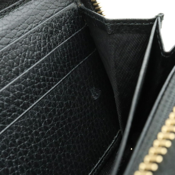 Gucci GG Marmont Petit Round Zipper Leather Wallet Black - Picture 7 of 7